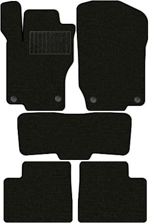 Коврики текстильные "Стандарт" для Mercedes-Benz M-Class II (suv / W164) 2008 - 2011, черные, 5шт.