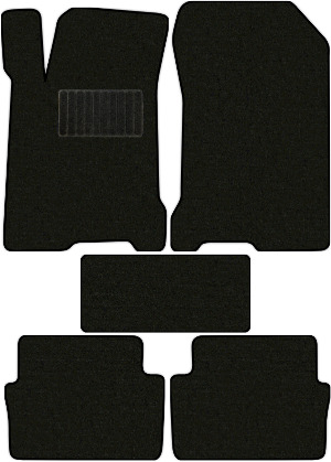 Коврики текстильные "Классик" для Renault Laguna III (хэтчбек 5 дв / BT) 2007 - 2010, черные, 5шт.