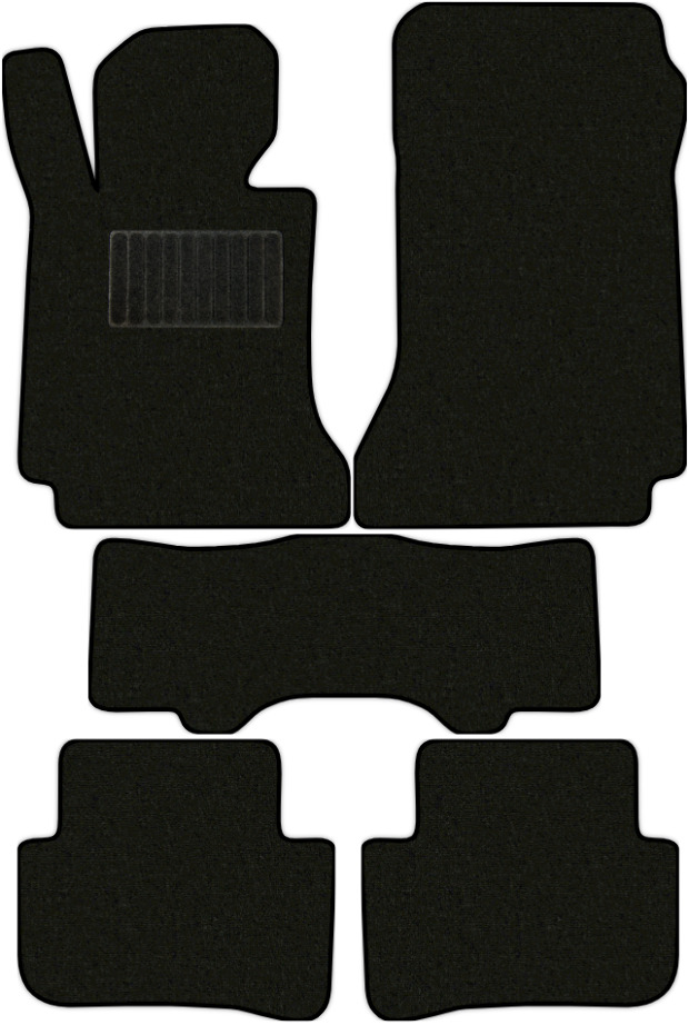 Коврики текстильные "Комфорт" для Mercedes-Benz C-Class III (седан / W204) 2011 - 2014, черные, 5шт.