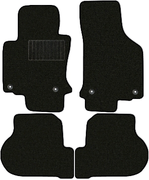 Коврики текстильные "Стандарт" для Volkswagen Golf VI (хэтчбек 5 дв / Mk6) 2008 - 2013, черные, 4шт.