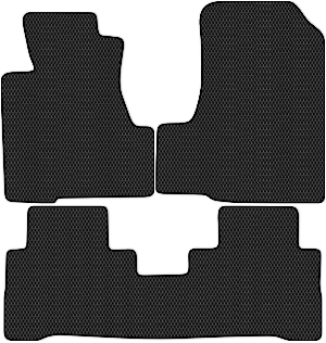 Коврики ЭВА "Ромб" для Honda CR-V III (suv / RE) 2009 - 2012, черные, 3шт.