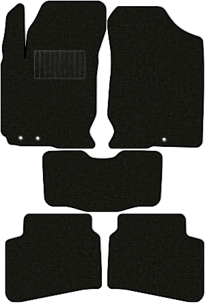 Коврики текстильные "Стандарт" для Kia Ceed I (универсал / ED) 2010 - 2012, черные, 5шт.