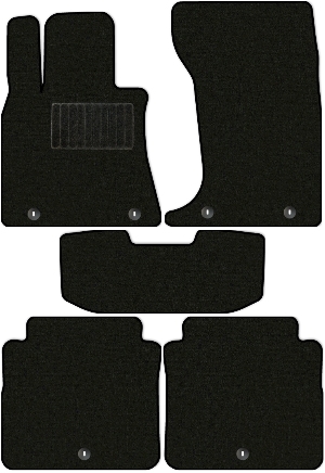Коврики текстильные "Стандарт" для Kia k900 II (седан / RJ) 2018 - Н.В., черные, 5шт.