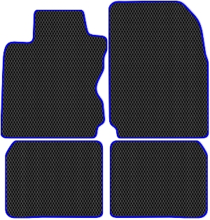 Коврики ЭВА "Ромб" для Nissan Note (хэтчбек 5 дв / E11) 2008 - 2013, черные, 4шт.