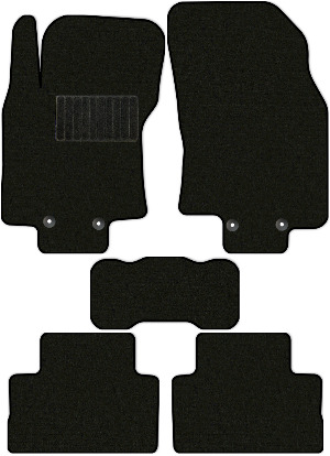 Коврики текстильные "Комфорт" для Nissan Qashqai II (suv / J11 Россия) 2016 - 2018, черные, 5шт.