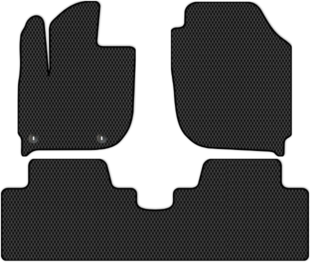Коврики ЭВА "EVA ромб" для Honda MN-V I (suv / SUV) 2019 - Н.В., черные, 3шт.