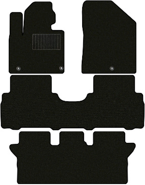 Коврики текстильные "Стандарт" для Kia Sorento Prime III (suv  7 мест / UM) 2014 - 2018, черные, 4шт.