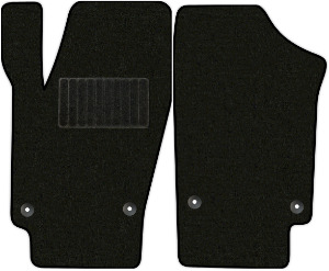 Коврики текстильные "Стандарт" для Volkswagen Polo V (хэтчбек 5 дв / Mk5) 2008 - 2014, черные, 2шт.
