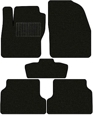 Коврики текстильные "Стандарт" для Ford Focus II (седан / CB4) 2004 - 2008, черные, 5шт.